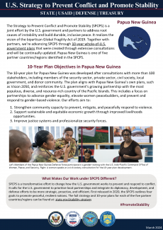 U.S. Strategy to Prevent Conflict and Promote Stability: SPCPS Activities in Papua New Guinea