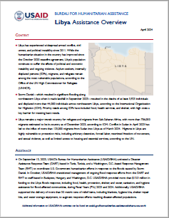 USAID-BHA Libya Assistance Overview - April 2024
