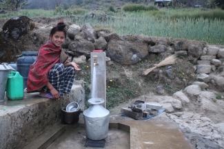 Karishma diligently washes her hands, embracing good hygiene practices. 