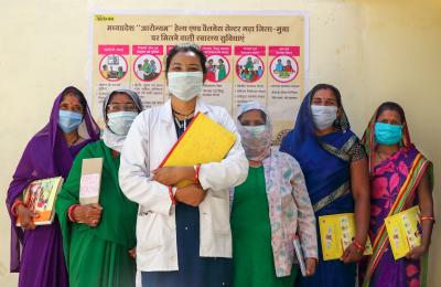 A community health officer leads a team of primary health care workers supported by the USAID-funded, Jhpiego-led NISHTHA project in India in February of 2021. (1).jpg