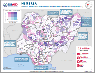 2022-10-19 Nigeria Floods Declaration of Humanitarian Need/Disaster Declaration Map