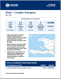 2024-05-01 USAID-BHA Haiti Complex Emergency Fact Sheet #3