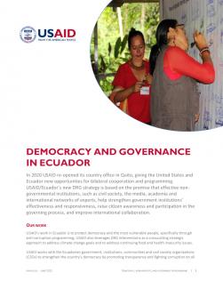 Democracy and Governance in Ecuador