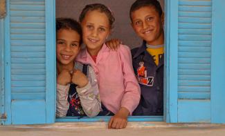 Children at a primary school in Gabès, Tunisia, May 2022