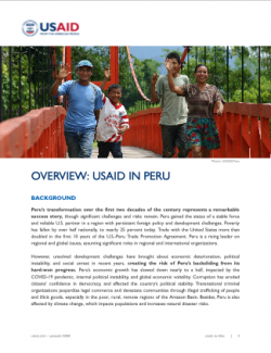 Cover of the USAID in Peru factsheet