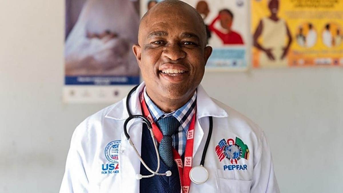 Dr. Adrian Moyo during a visit to Nchanga North General Hospital [Photo credit: Jason Mulikita]