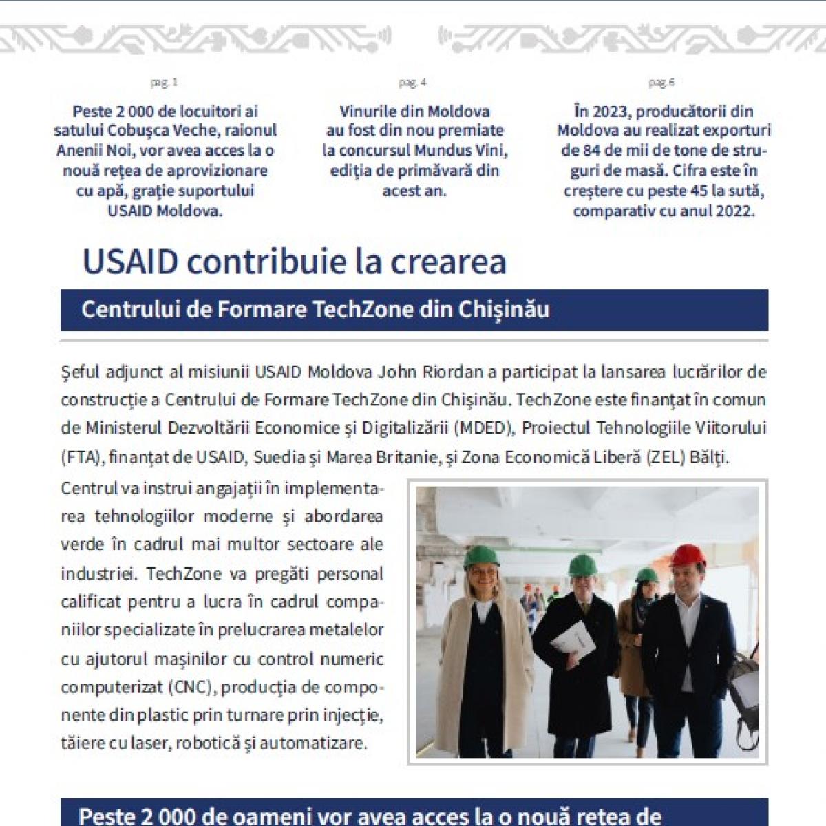 Cover image for USAID Moldova Newsletter for February / March in Romanian