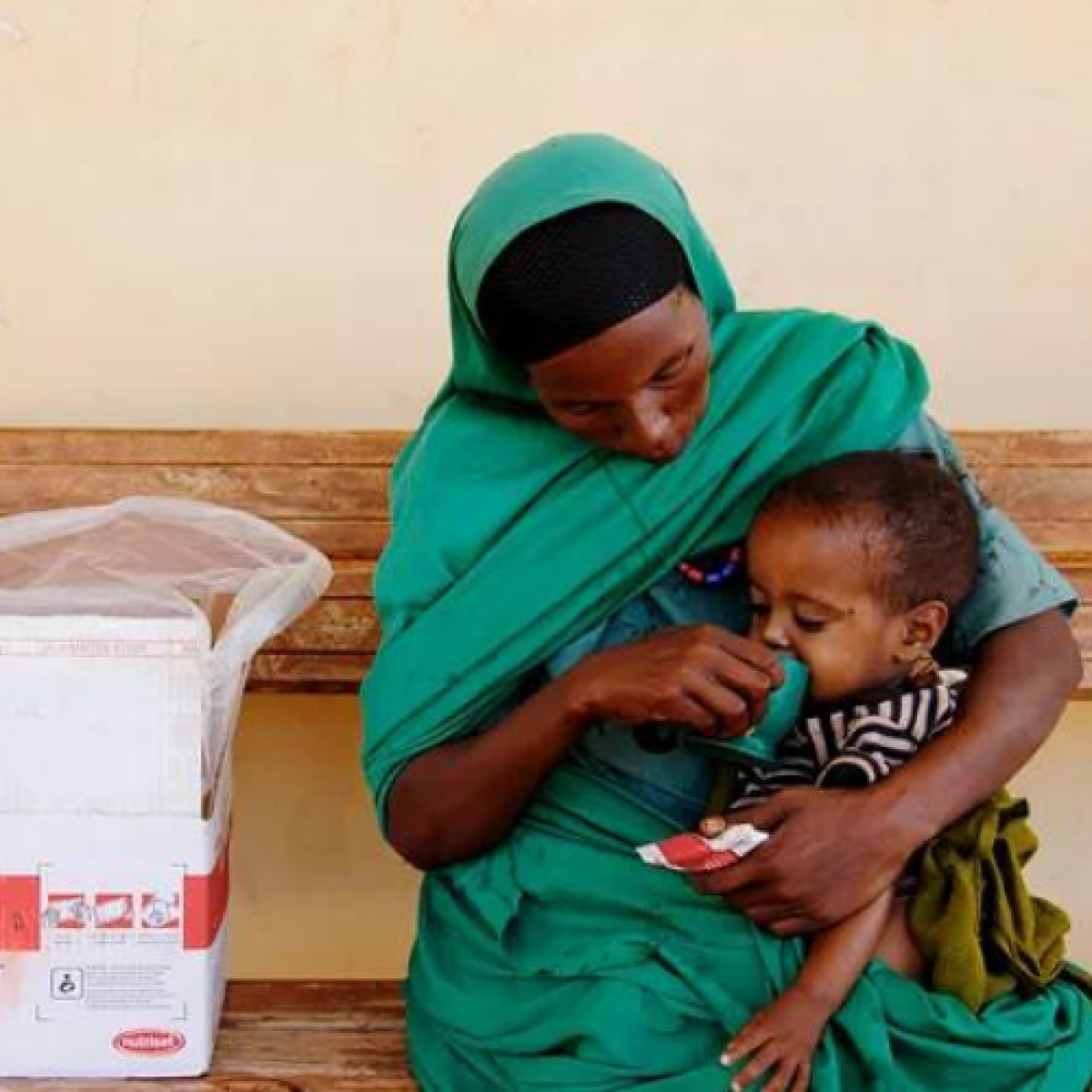 Yesriba, 28, with her son Seid, who was recovering from severe-acute malnutrition, in Ethiopia. 