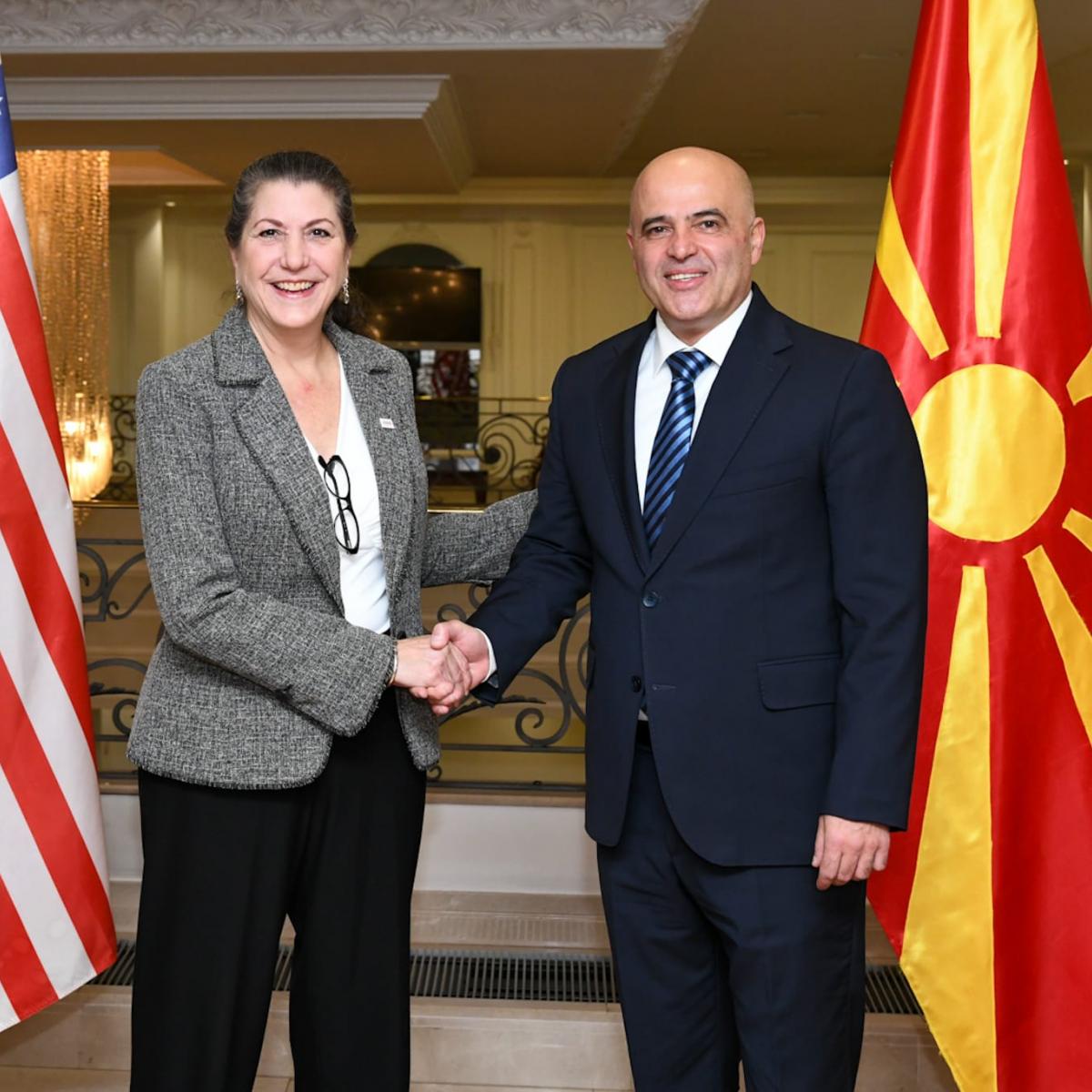 USAID Assistant Administrator for Europe and Eurasia, Ambassador Erin Elizabeth McKee in Skopje 