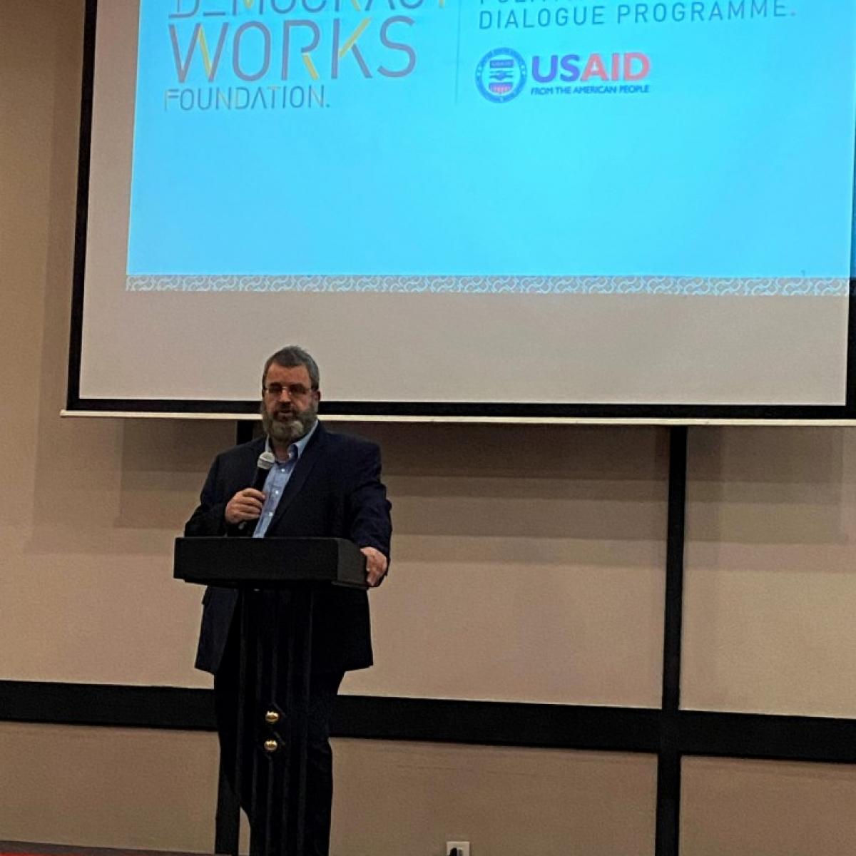 USAID Southern Africa Mission Director, Andy Karas at the DWF Meeting in Maseru, Lesotho