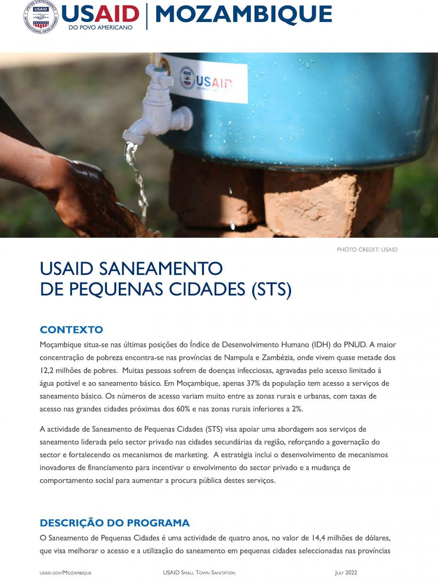 Small Town Sanitation Fact Sheet - Portugues Thumbnail