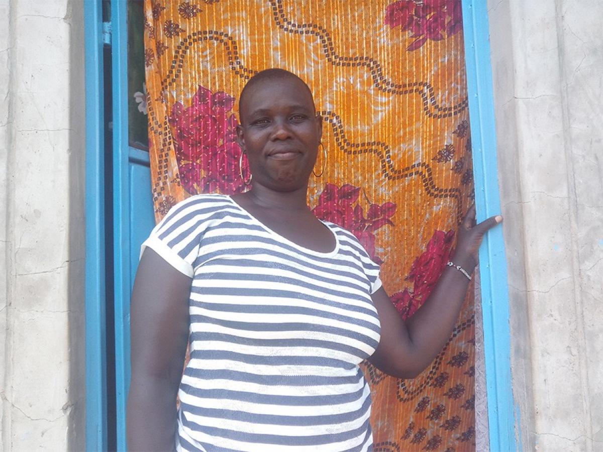 Caroline Akinyi at her home in Kisumu, Kenya