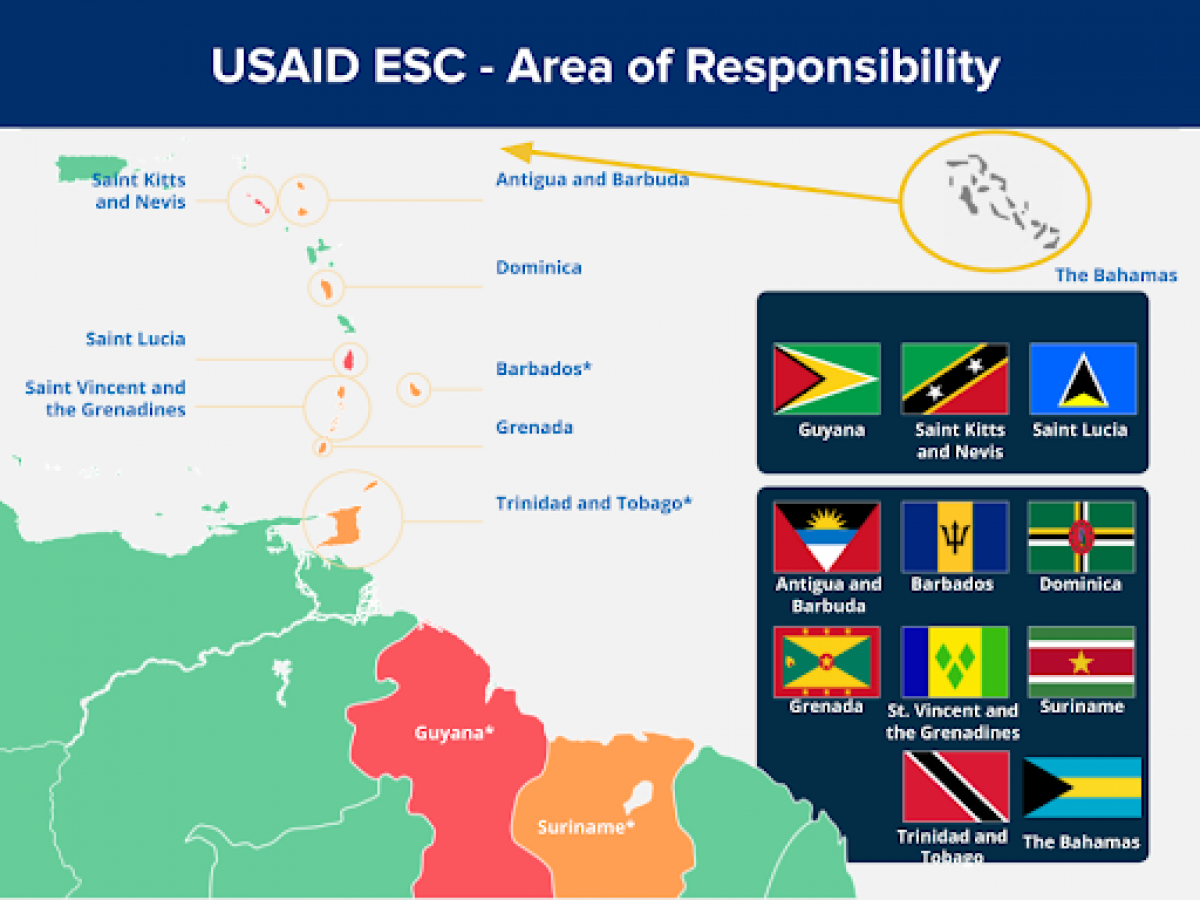 Map of ESC Areas of responsibility