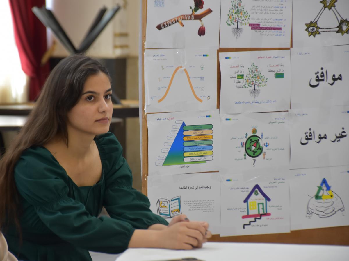 Ghalia Sliman attends a Shared Future training session