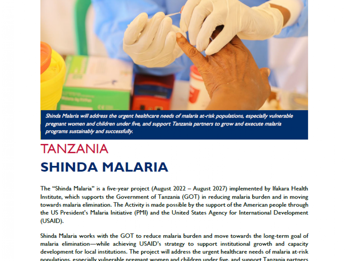Shinda Malaria Factsheet