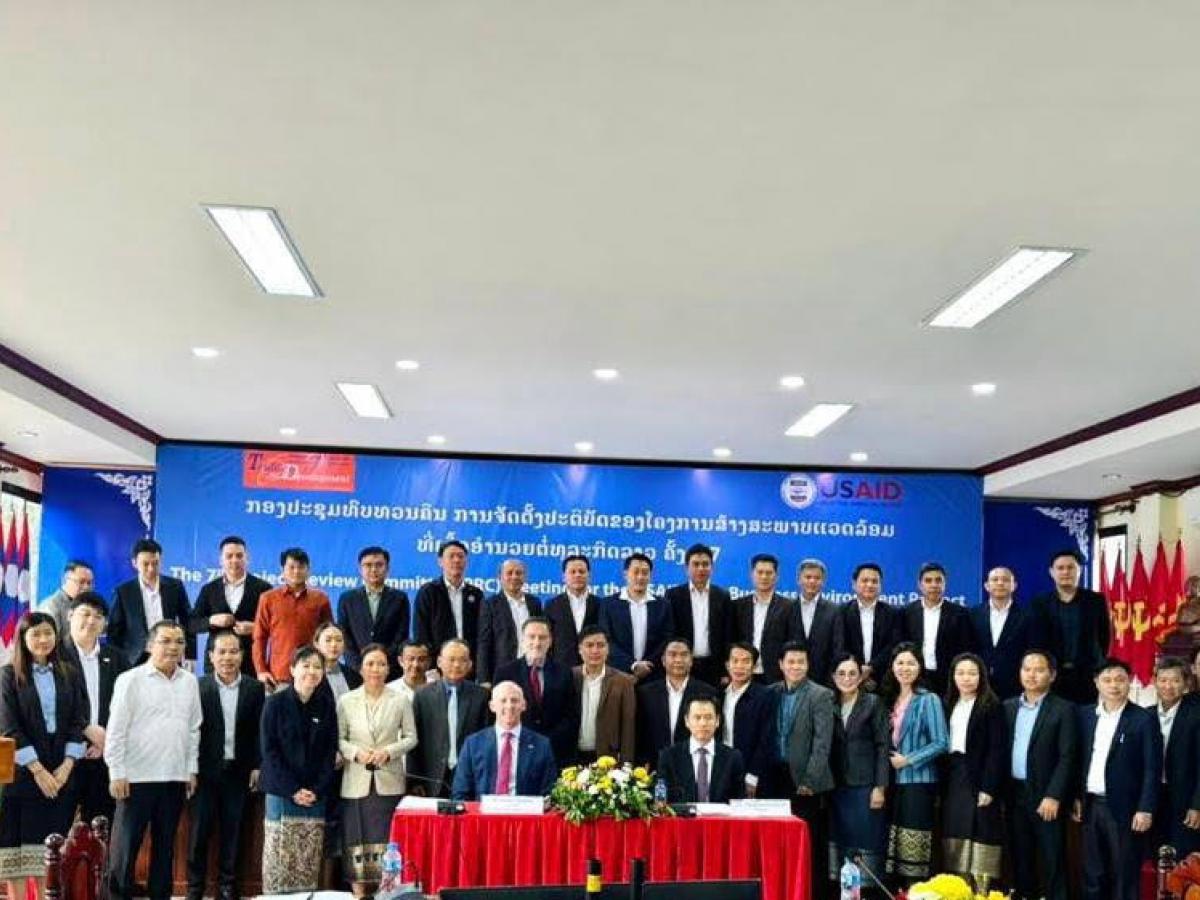 MOIC and USAID Announce Additional Support to Boost Lao Small and Medium Enterprises at the 7th Project Review Committee Meeting of the USAID Laos Business Environment Project