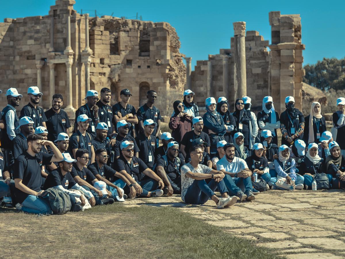 PLAY Youth Camp participants visit Leptis Magna, Libya.