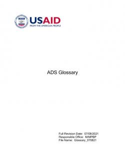 Cover image of ADS Glossary