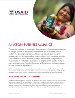 Cover of the Amazon Business Alliance Fact sheet