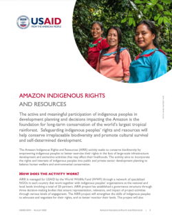 Cover of the Amazon Indigenous Rights activity factsheet