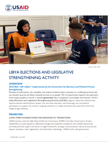 Libya Elections and Legislative Strengthening Activity Factsheet July 2023
