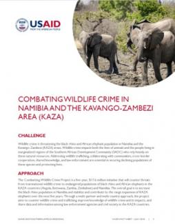 Namibia And The Kavango Zambezi Area (Kaza) Fact Sheet