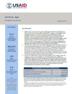 USAID COVID-19 Asia Response Fact Sheet #3