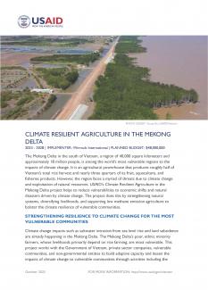 Climate Resilient Agriculture in the Mekong Delta
