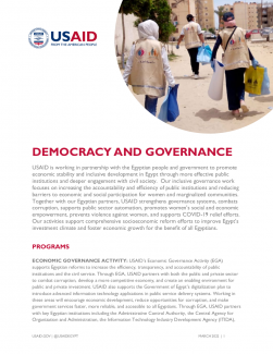 USAID/Egypt Democracy and Governance Fact Sheet