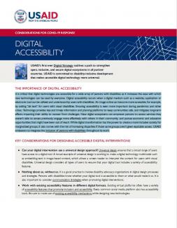 COVID-19 Considerations for Digital Accessibility Fact Sheet