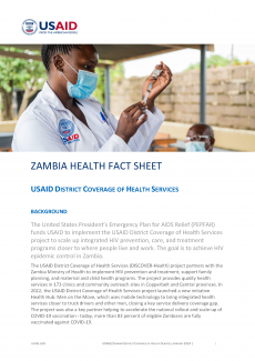 A health worker administers a shot - this is the cover image of the fact sheet