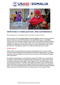 Somalia Democracy, Stabilization and Governance Fact Sheet