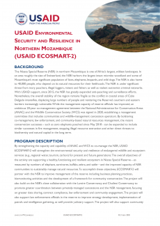 USAID Environmental Security and Resilience in Northern Mozambique 