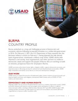 USAID Burma Country Profile 2021