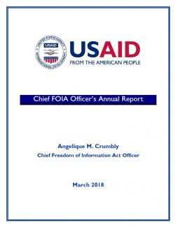 Cover image for Chief FOIA Officer’s Annual Report 2018