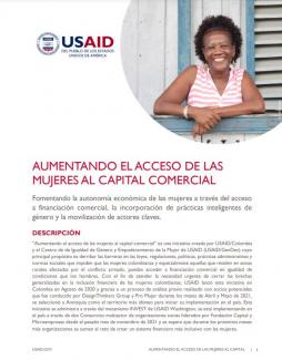Fact Sheet Aumentando el acceso de las mujeres al capital comercial