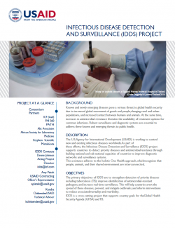 Infectious Disease Detection and Surveillance (IDDS) Factsheet