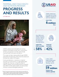Progress and Results: Maternal and Child Health and Nutrition Program