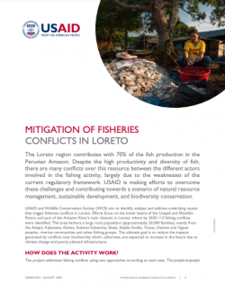 Cover of the fact sheet about the Mitigations of fisheries conflicts activity