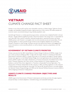 Vietnam Climate Change Fact Sheet 2022