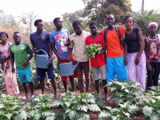 Young people in Fanda village in Niagis, Ziguinchor region, set up a farm for market gardening activities.