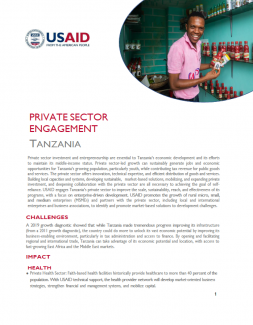 Tanzania Private Sector Engagement Fact Sheet
