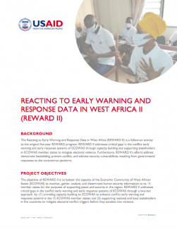 Reacting to Early Warning and Response Data in West Africa II (Reward II)