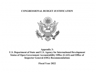 FY 2022 Congressional Budget Justification - Appendix 3