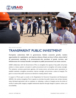 Cover of the Transparent Public Investment TIP