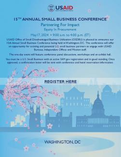Image marketing the USAID 15th Annual Small Business Conference