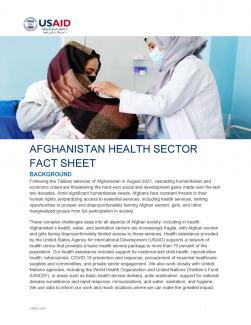 Afghanistan Health Sector Fact Sheet