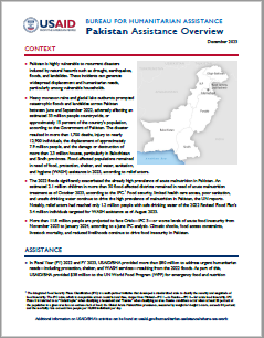 USAID-BHA Pakistan Assistance Overview - December 2023