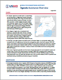 USAID-BHA Uganda Assistance Overview - August 2022