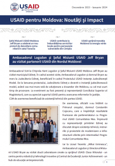 Cover for USAID Moldova External Newsletter Dec Jan (Romanian)